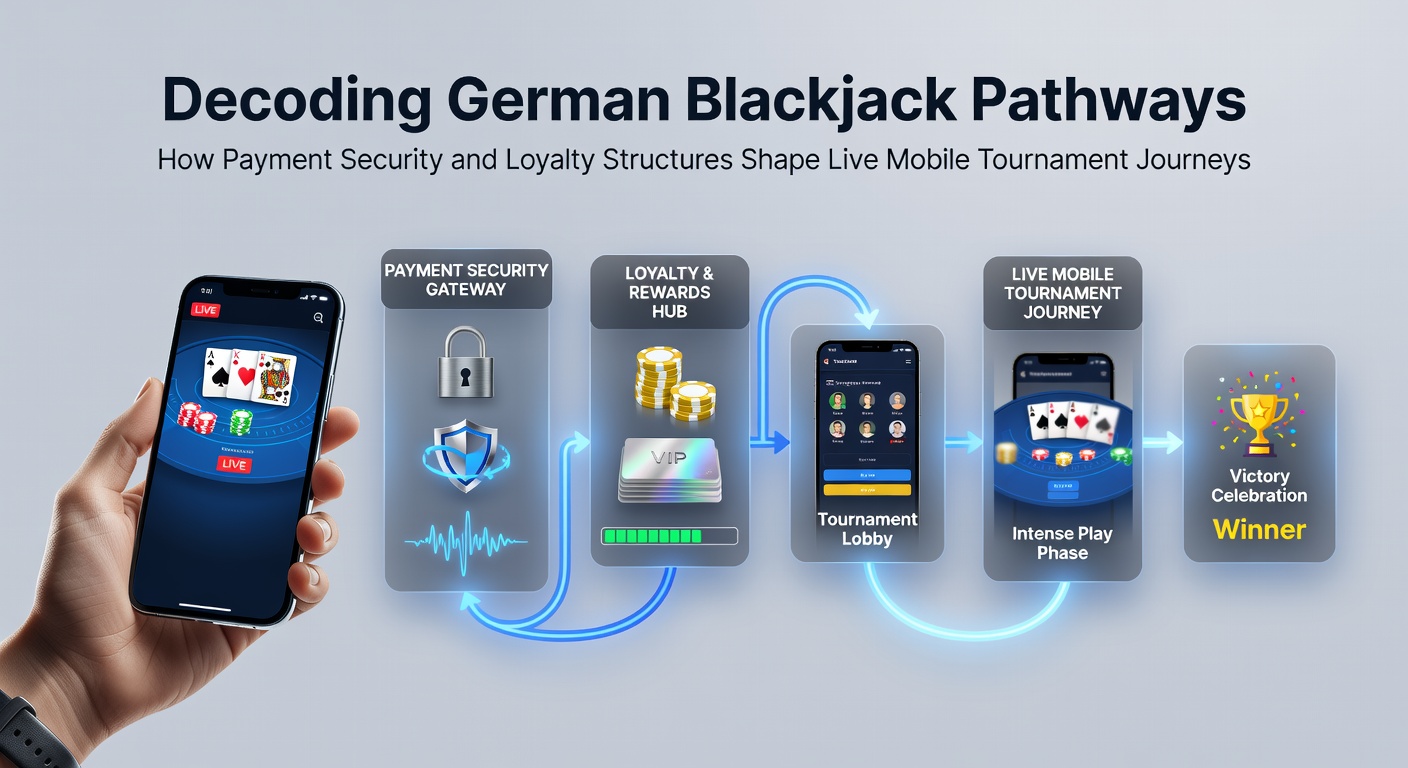 Illustration zu sicheren Zahlungssystemen und mobilen Blackjack-Turnieren in Deutschland