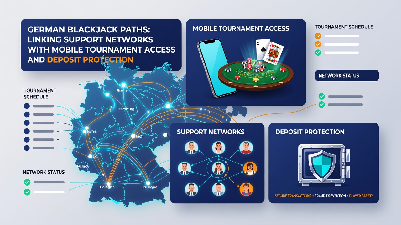 Darstellung von Einzahlungsschutz und Support-Integration in mobilen Blackjack-Turnieren