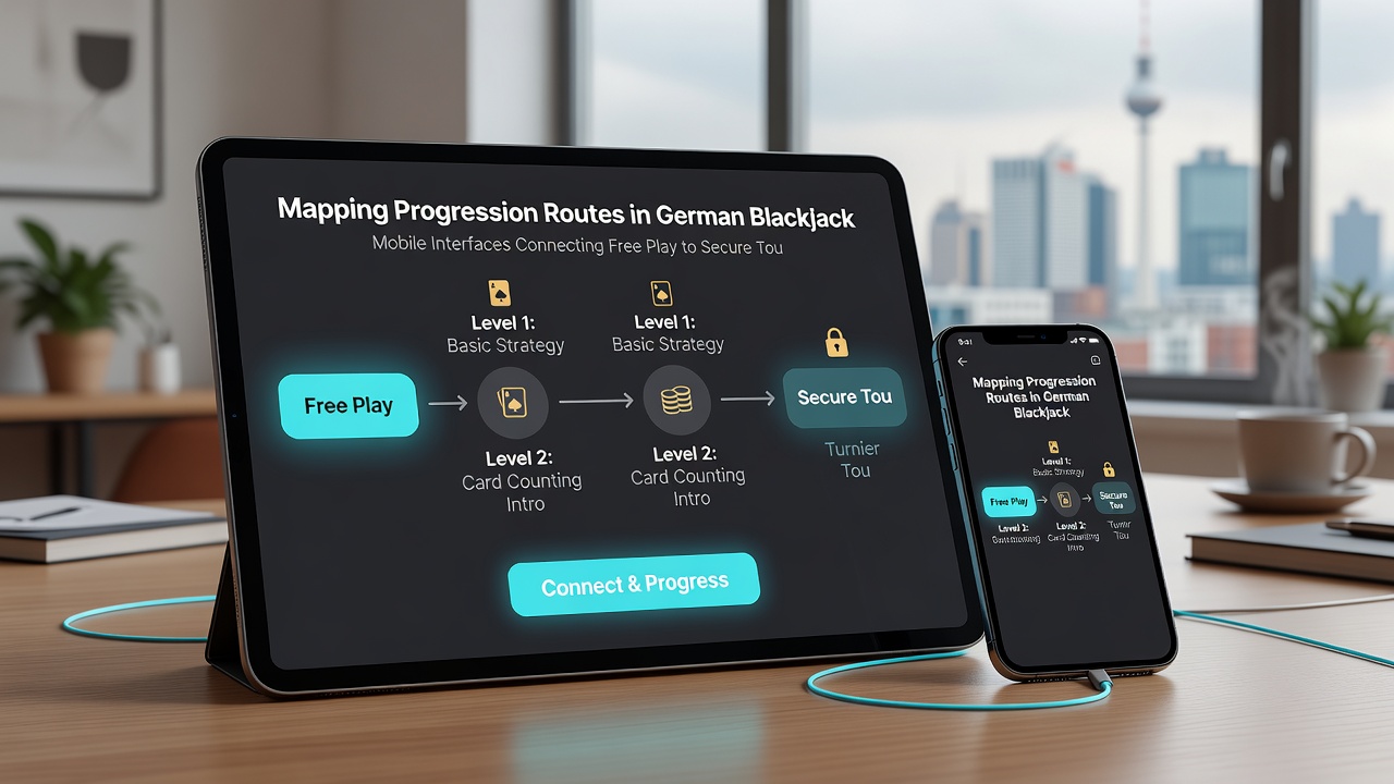 Beispiel einer Blackjack-App mit Loyalitätsfortschritt und Turnier-Qualifikation