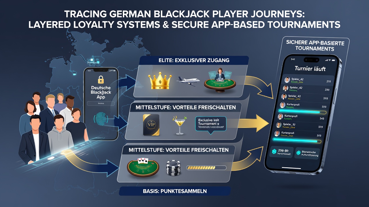 Sichere App-Oberfläche mit Turnierübersicht und Loyalitätsfortschritt für deutsche Blackjack-Spieler